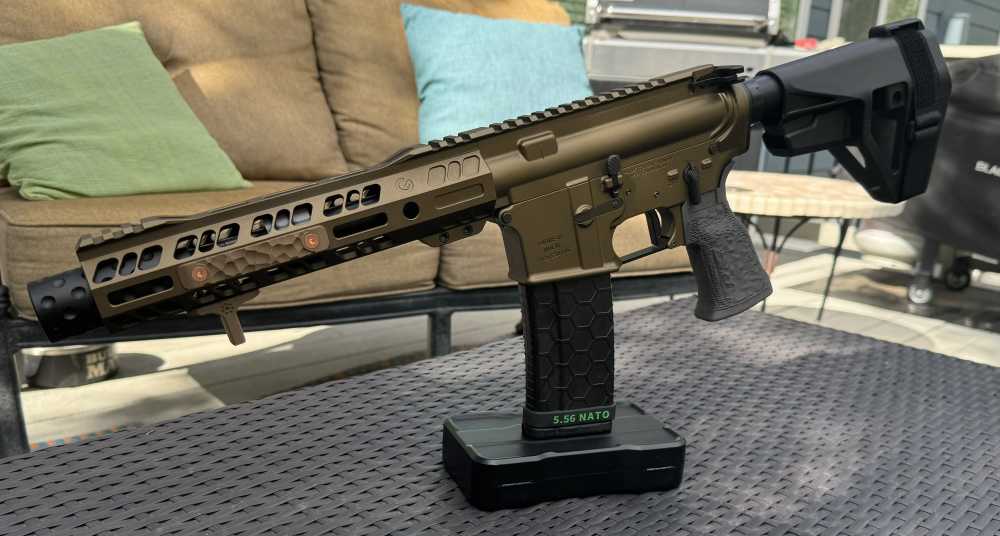 5.56 Burnt Bronze AR Pistol | 7.5" Grid Defense Upper-img-10