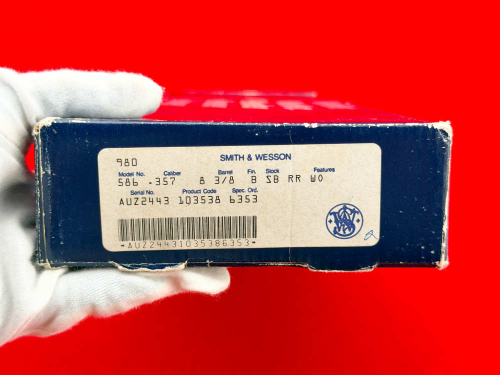 1989 S&W Model 586-1 .357 Magnum 8-3/8" Full Lug Blue w/ Matching Box-img-34