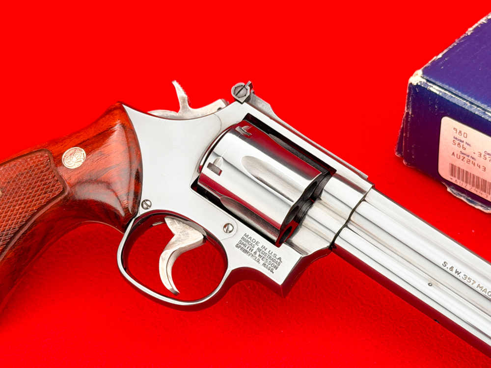 1989 S&W Model 586-1 .357 Magnum 8-3/8" Full Lug Blue w/ Matching Box-img-8