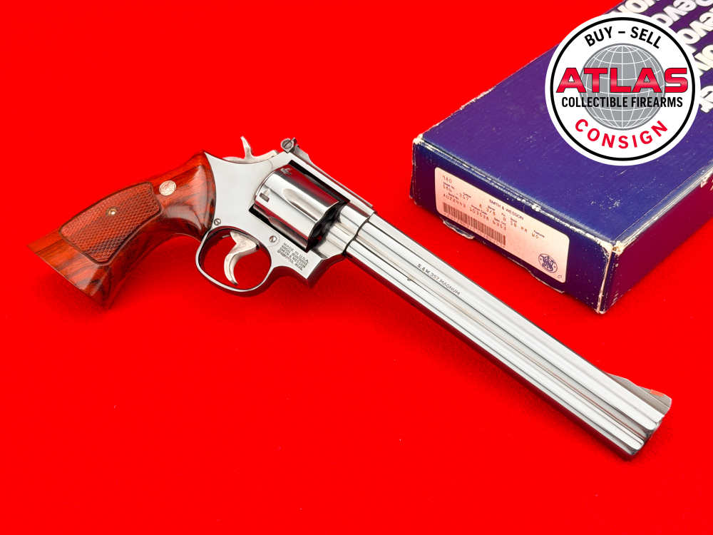1989 S&W Model 586-1 .357 Magnum 8-3/8" Full Lug Blue w/ Matching Box-img-6