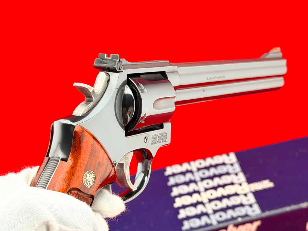 1989 S&W Model 586-1 .357 Magnum 8-3/8" Full Lug Blue w/ Matching Box-img-15