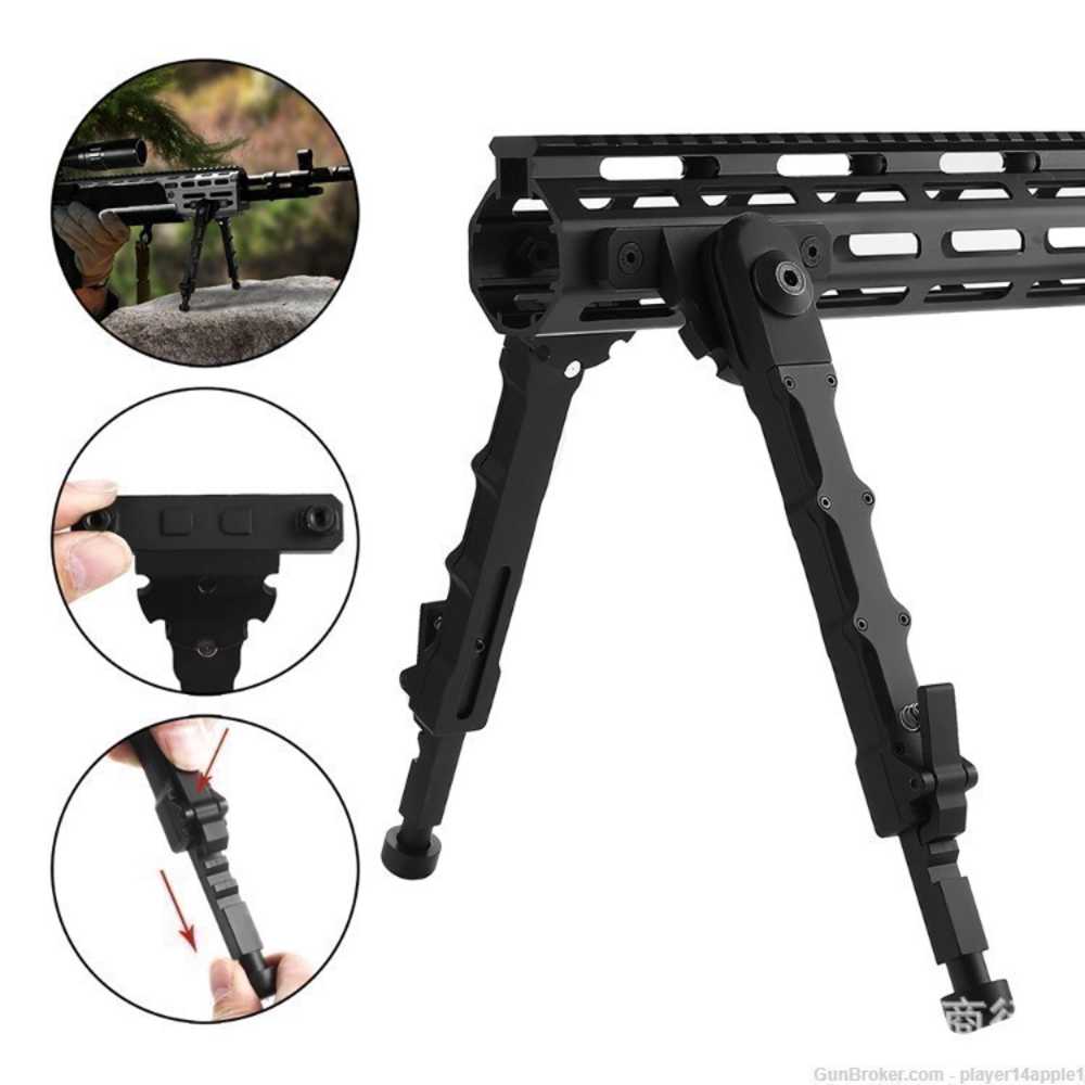 M-LOK Aluminum 6" to 9" Folding Bipod 5 Adjustment Levels-img-3
