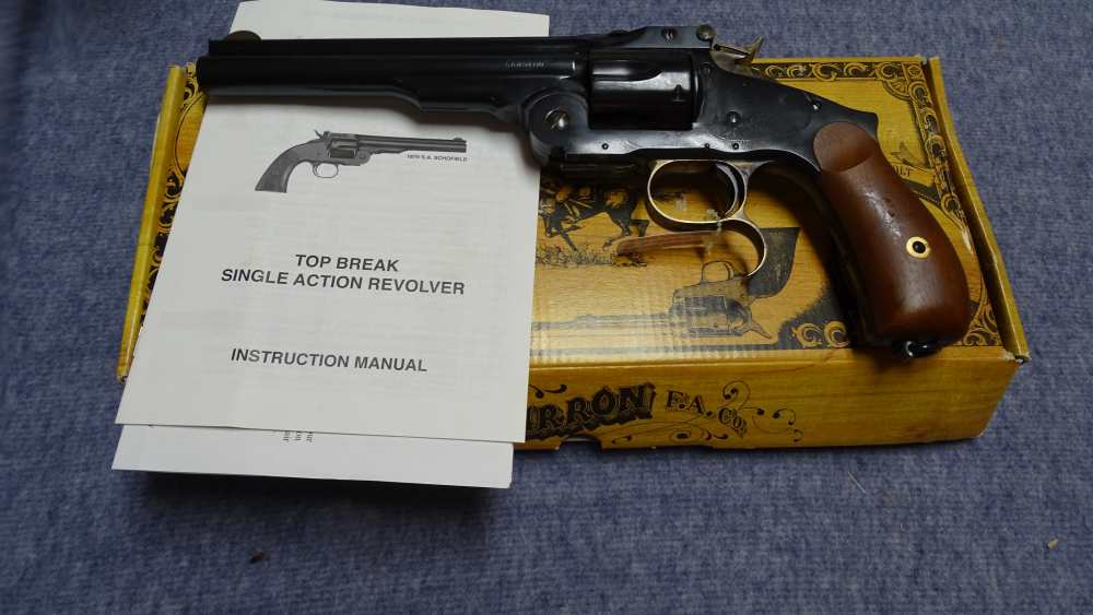 NIB Cimarron Russian S&W No.3 6.5".44 Top-Break Military Revolver Schofield-img-0
