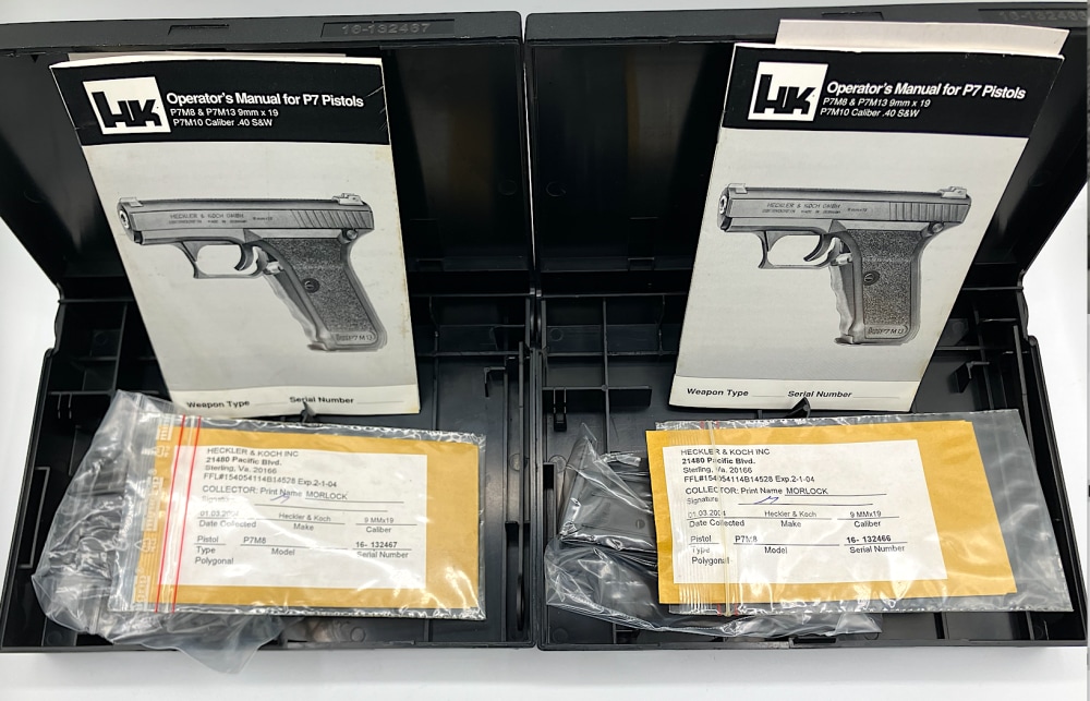 TWO HECKLER & KOCH P7M8 Factory New 2004 Untouched CONSECUTIVE SERIAL NO.-img-6