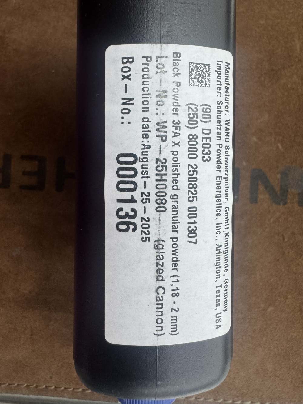 Schuetzen 3F Black Powder (FFF) 1 pound 3FA X 1# HARD TO FIND-img-2
