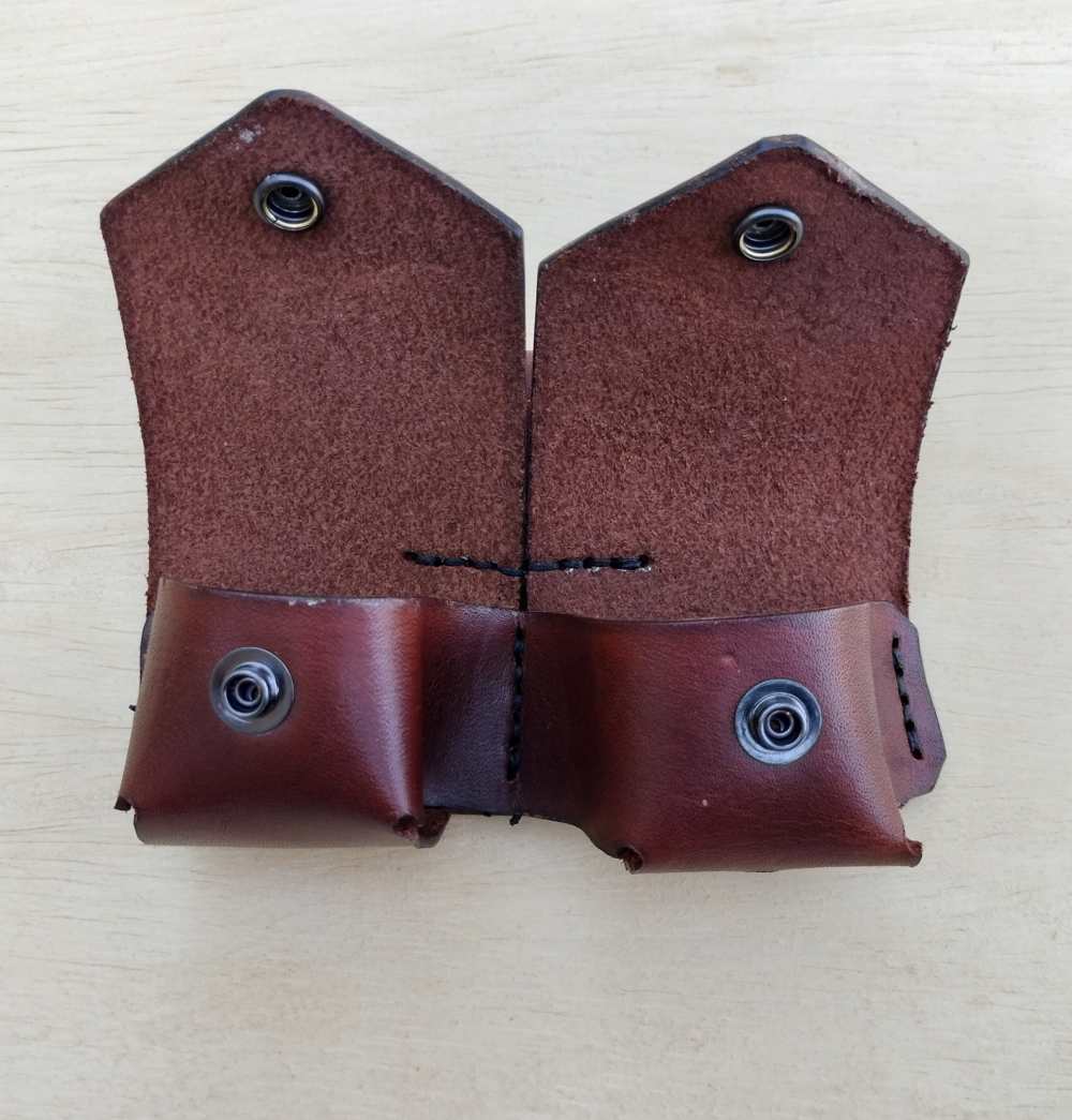 Ruger 10/22 Heritage .22 Double Mag Cylinder Leather Pouch Golden Brown-img-3