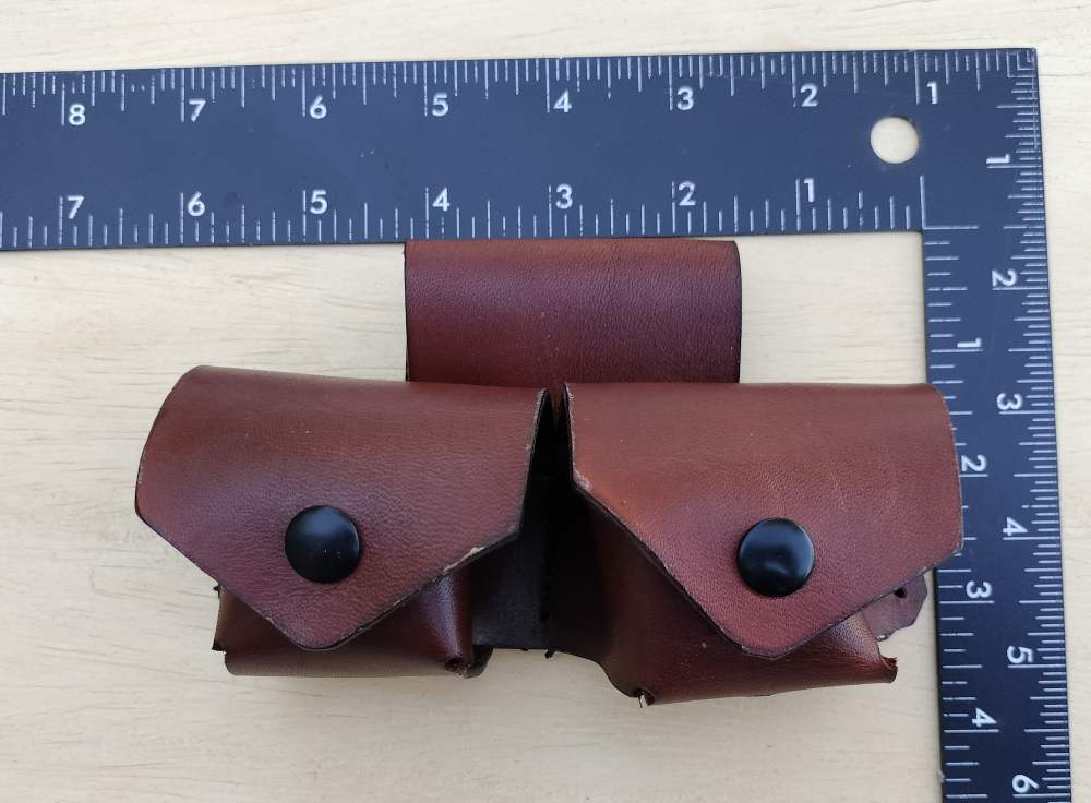 Ruger 10/22 Heritage .22 Double Mag Cylinder Leather Pouch Golden Brown-img-5