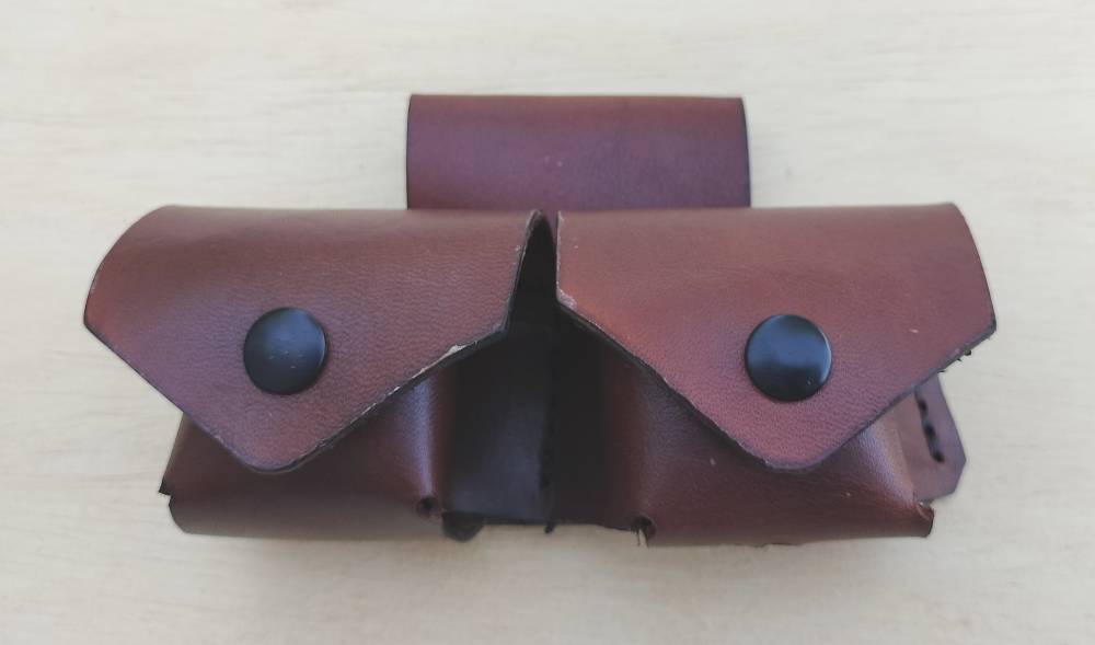 Ruger 10/22 Heritage .22 Double Mag Cylinder Leather Pouch Golden Brown-img-0