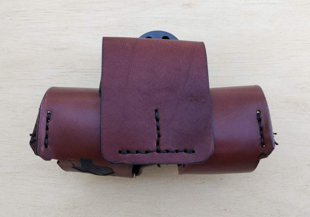 Ruger 10/22 Heritage .22 Double Mag Cylinder Leather Pouch Golden Brown-img-1