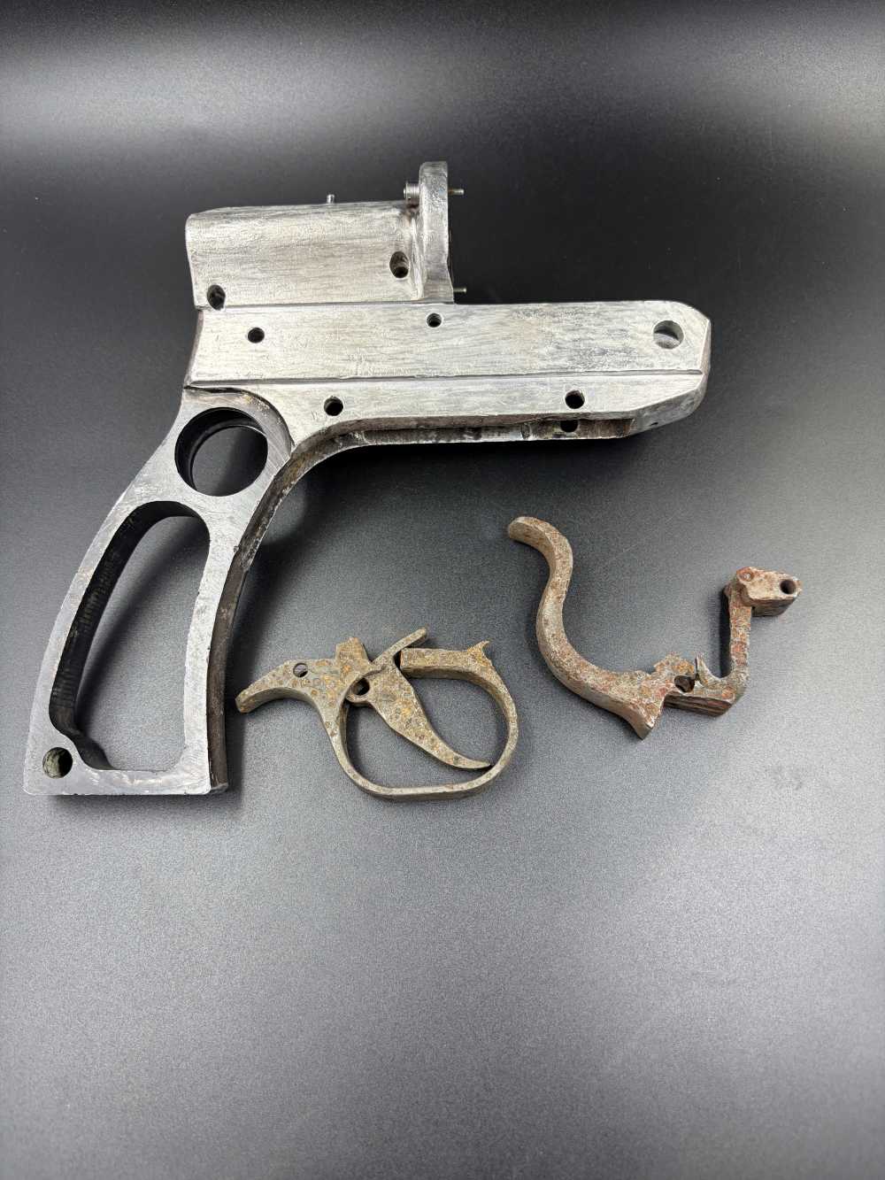 WWII German Kriegsmarine SLd Double Barrel Flare Pistol Frame Parts U Boat -img-5
