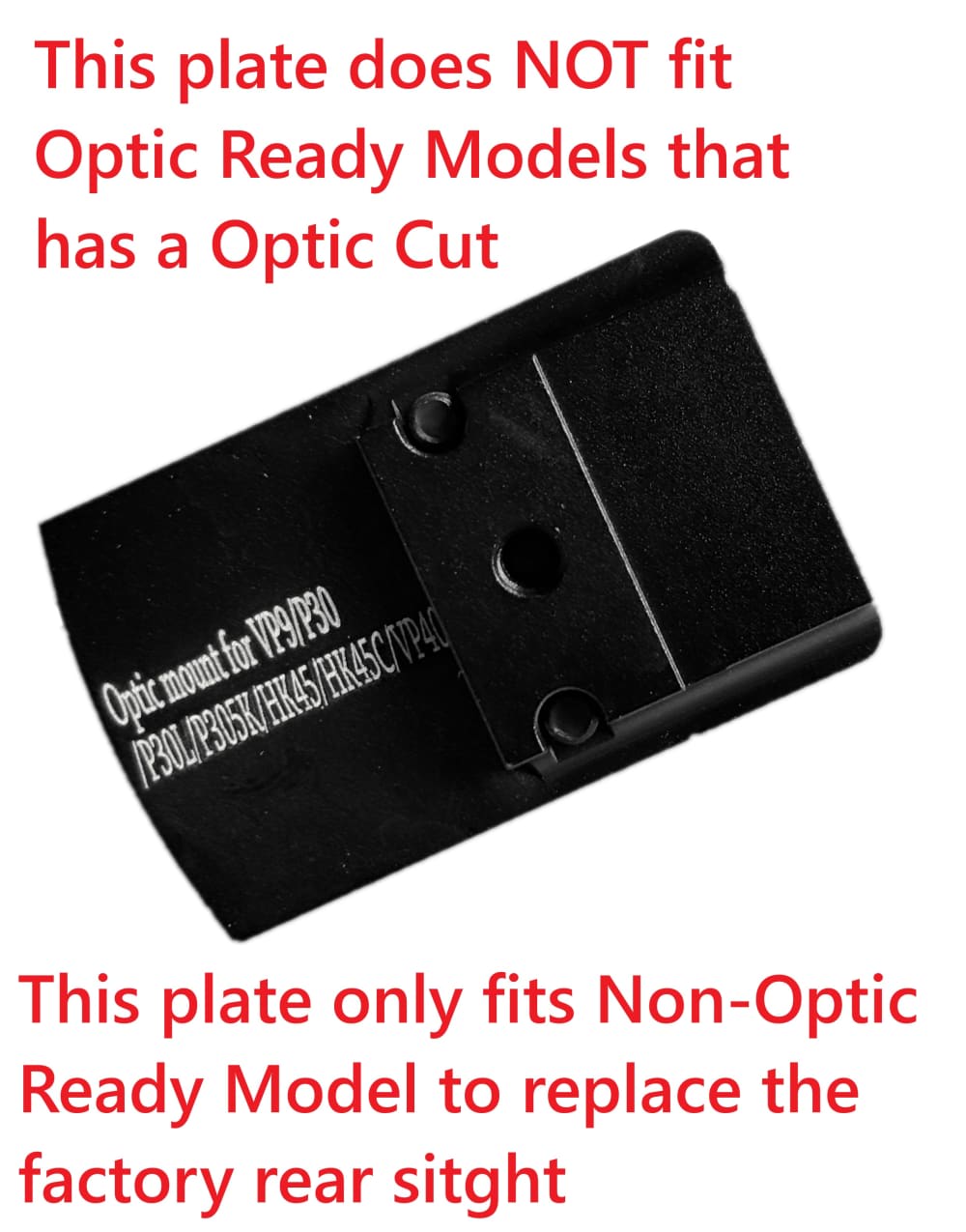Ade RD3-022 Red Dot+Optic Mount Plate for "Non Optic Ready" HK VP9 Pistol-img-1