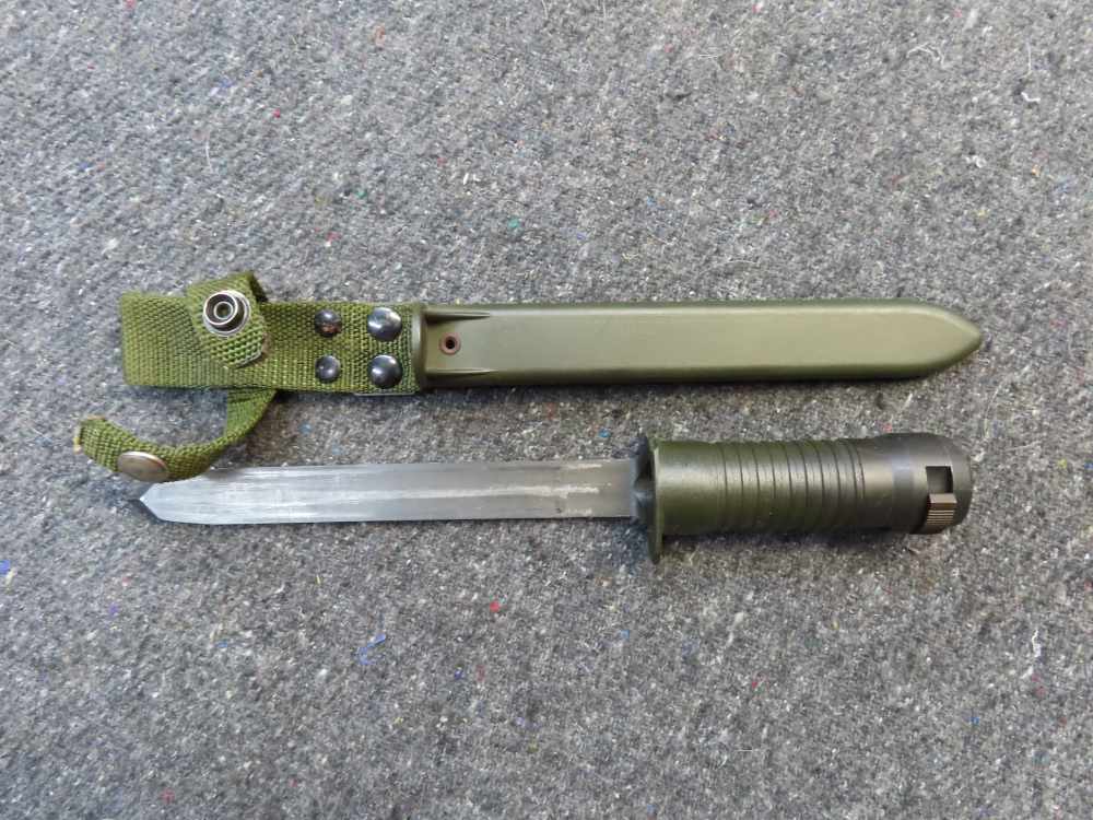 French Sig 540 Bayonet w/ Scabbard - Manurhin Made - Scarce-img-0