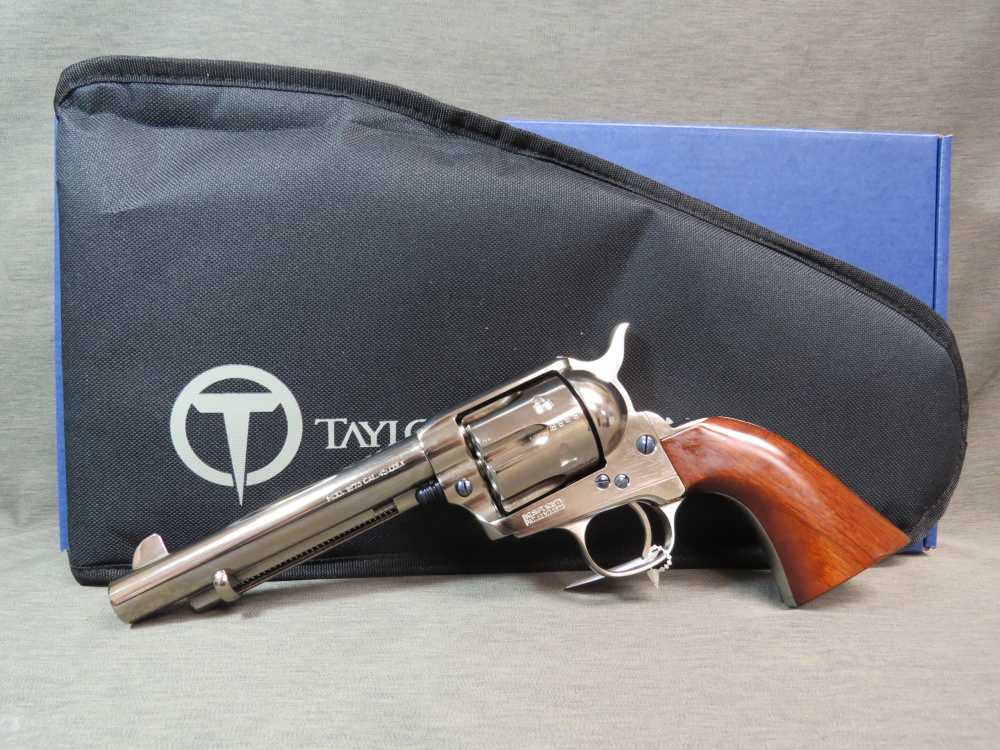 Taylor's & Co Uberti 1873 Cattleman Nickel .45 LC Revolver 45 5.5" 555122-img-0