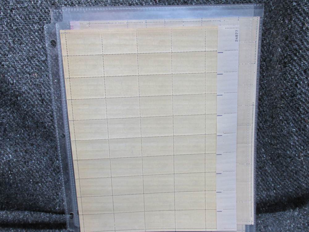 3 NEW OLD STOCK SHEETS OF WWII U.S. POSTAGE STAMPS, 1940, 1953, 1955-PATTON-img-12