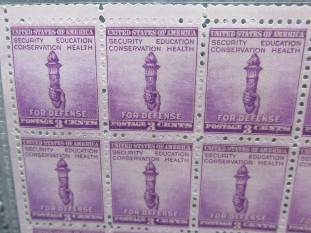 3 NEW OLD STOCK SHEETS OF WWII U.S. POSTAGE STAMPS, 1940, 1953, 1955-PATTON-img-5