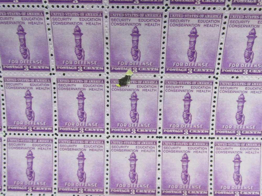 3 NEW OLD STOCK SHEETS OF WWII U.S. POSTAGE STAMPS, 1940, 1953, 1955-PATTON-img-6
