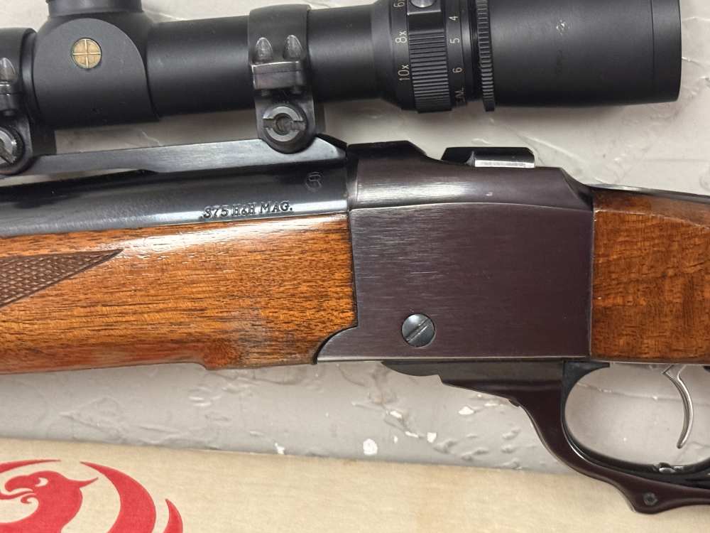 Ruger No. 1 375 H&H Magnum Factory Box Leupold Set Trigger AMAZING $1499-img-8