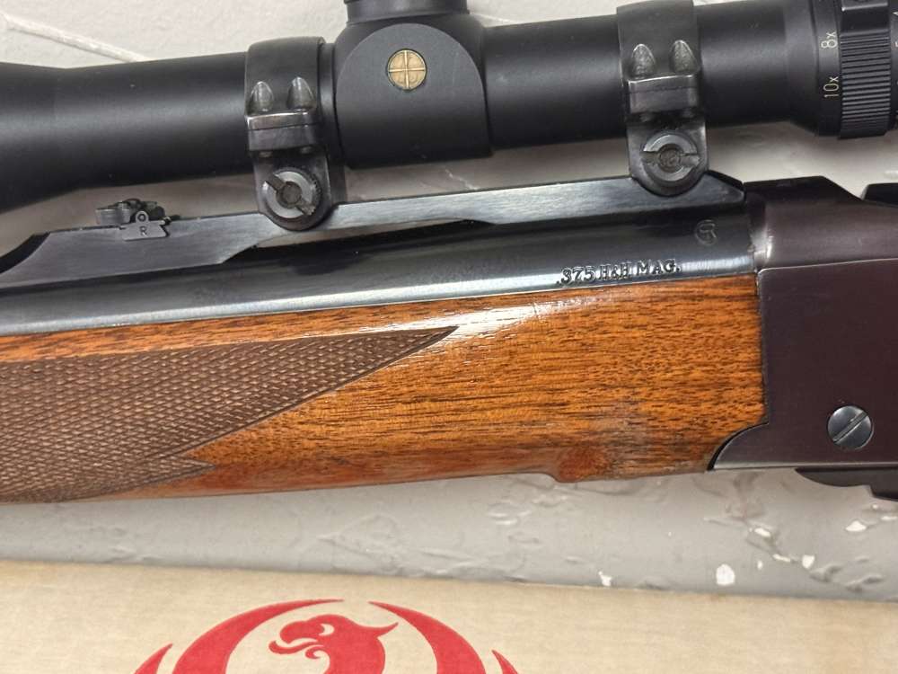 Ruger No. 1 375 H&H Magnum Factory Box Leupold Set Trigger AMAZING $1499-img-9