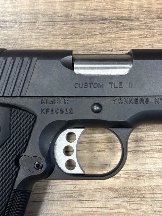 KIMBER CUSTOM TLEII 10MM 5" FULL SIZE 1911 BLACK NIGHT SITES NICE! NO RES!-img-8