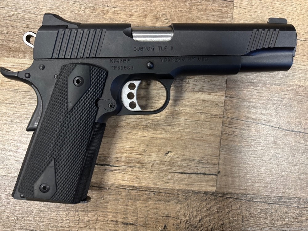 KIMBER CUSTOM TLEII 10MM 5" FULL SIZE 1911 BLACK NIGHT SITES NICE! NO RES!-img-3