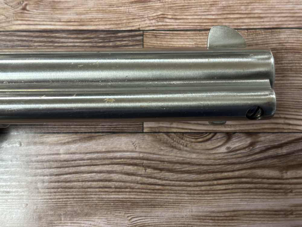 CIMARRON MODEL P 4.75" STAINLESS BLACK SIM HORN GRIP SAA REVOLVER NO RES-img-6
