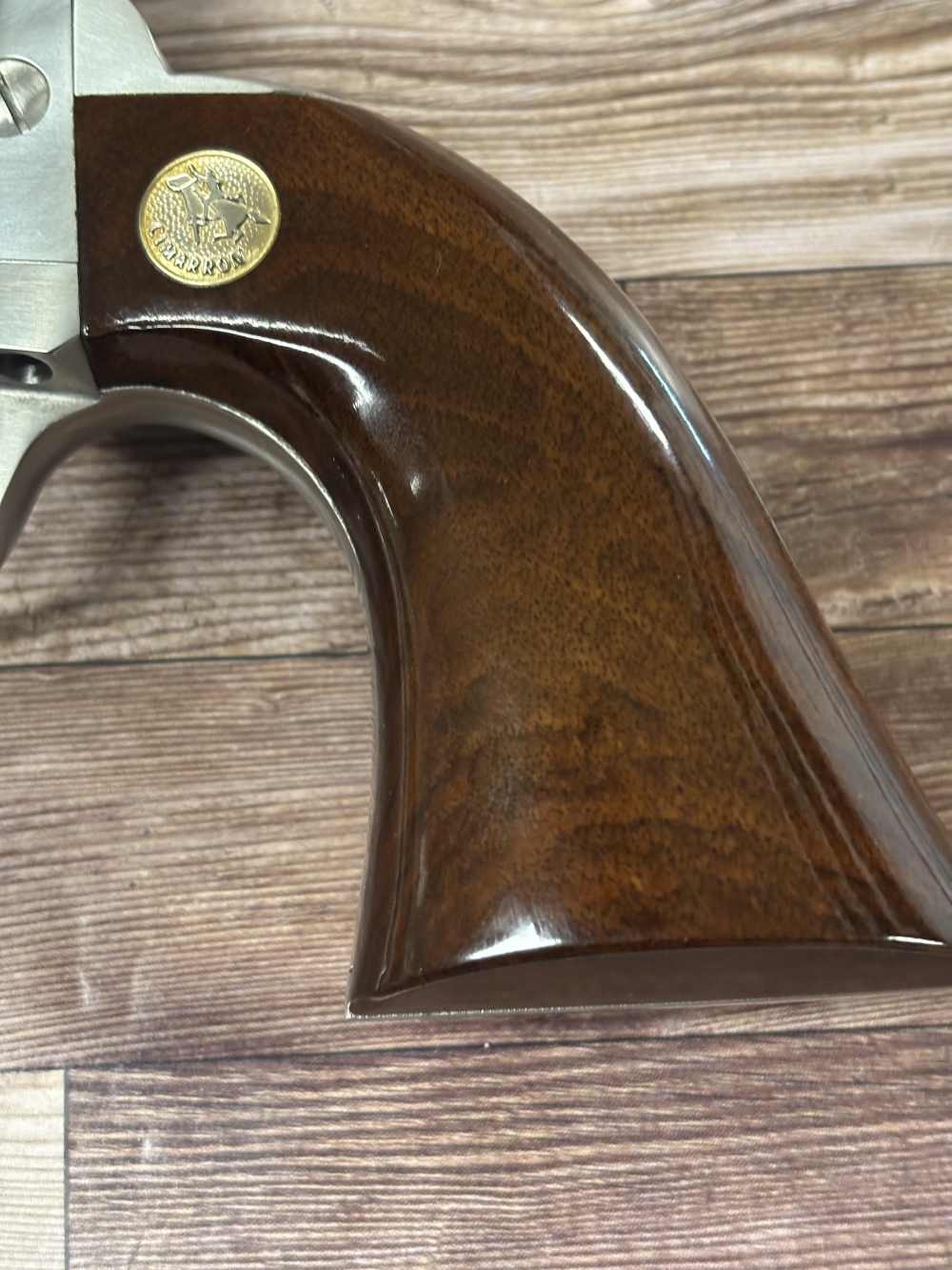 CIMARRON MODEL P 4.75" STAINLESS BLACK SIM HORN GRIP SAA REVOLVER NO RES-img-14