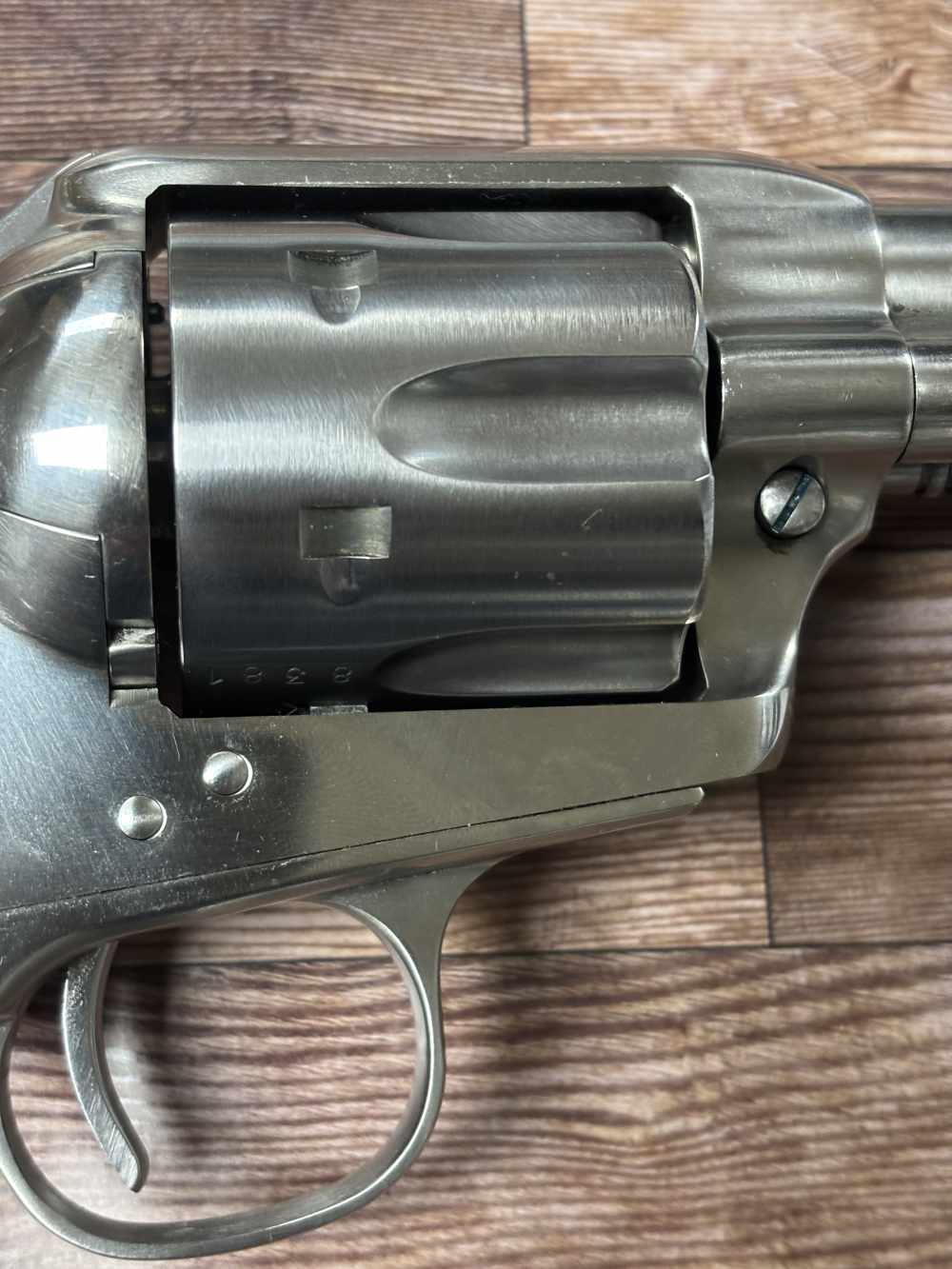 CIMARRON MODEL P 4.75" STAINLESS BLACK SIM HORN GRIP SAA REVOLVER NO RES-img-5
