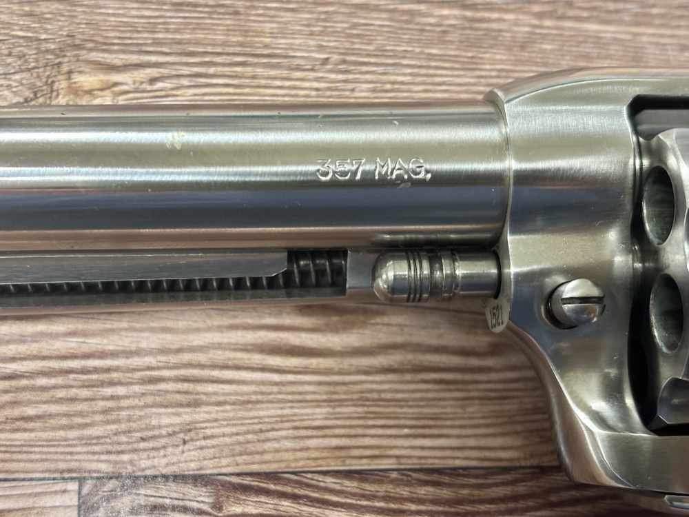 CIMARRON MODEL P 4.75" STAINLESS BLACK SIM HORN GRIP SAA REVOLVER NO RES-img-11