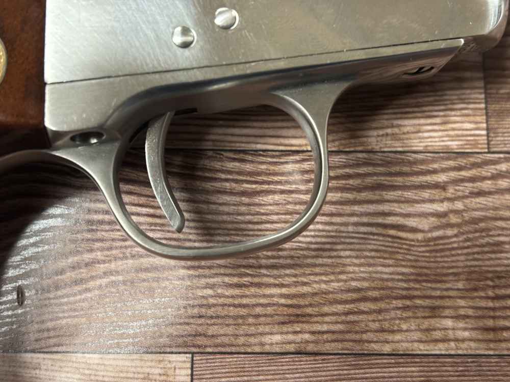 CIMARRON MODEL P 4.75" STAINLESS BLACK SIM HORN GRIP SAA REVOLVER NO RES-img-8