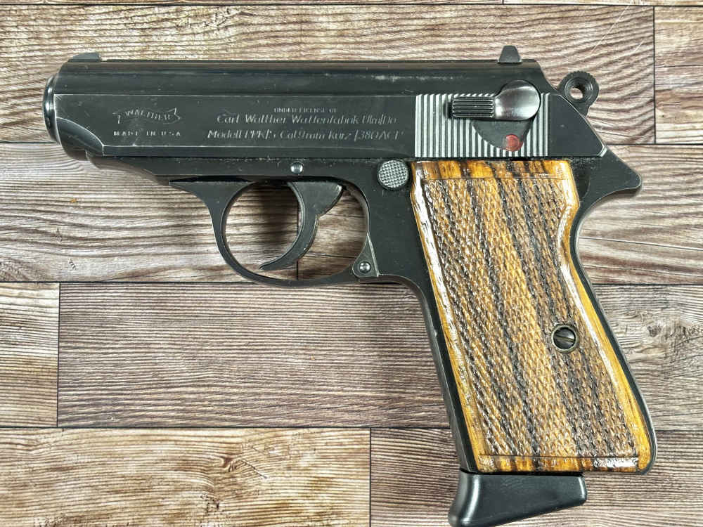 VINTAGE WALTHER PPK/S INTERARMS 380ACP PISTOL CUSTOM GRIPS NO RESERVE -img-0