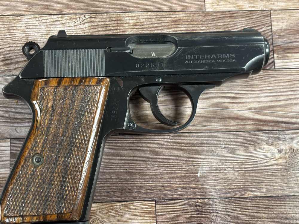 VINTAGE WALTHER PPK/S INTERARMS 380ACP PISTOL CUSTOM GRIPS NO RESERVE -img-1