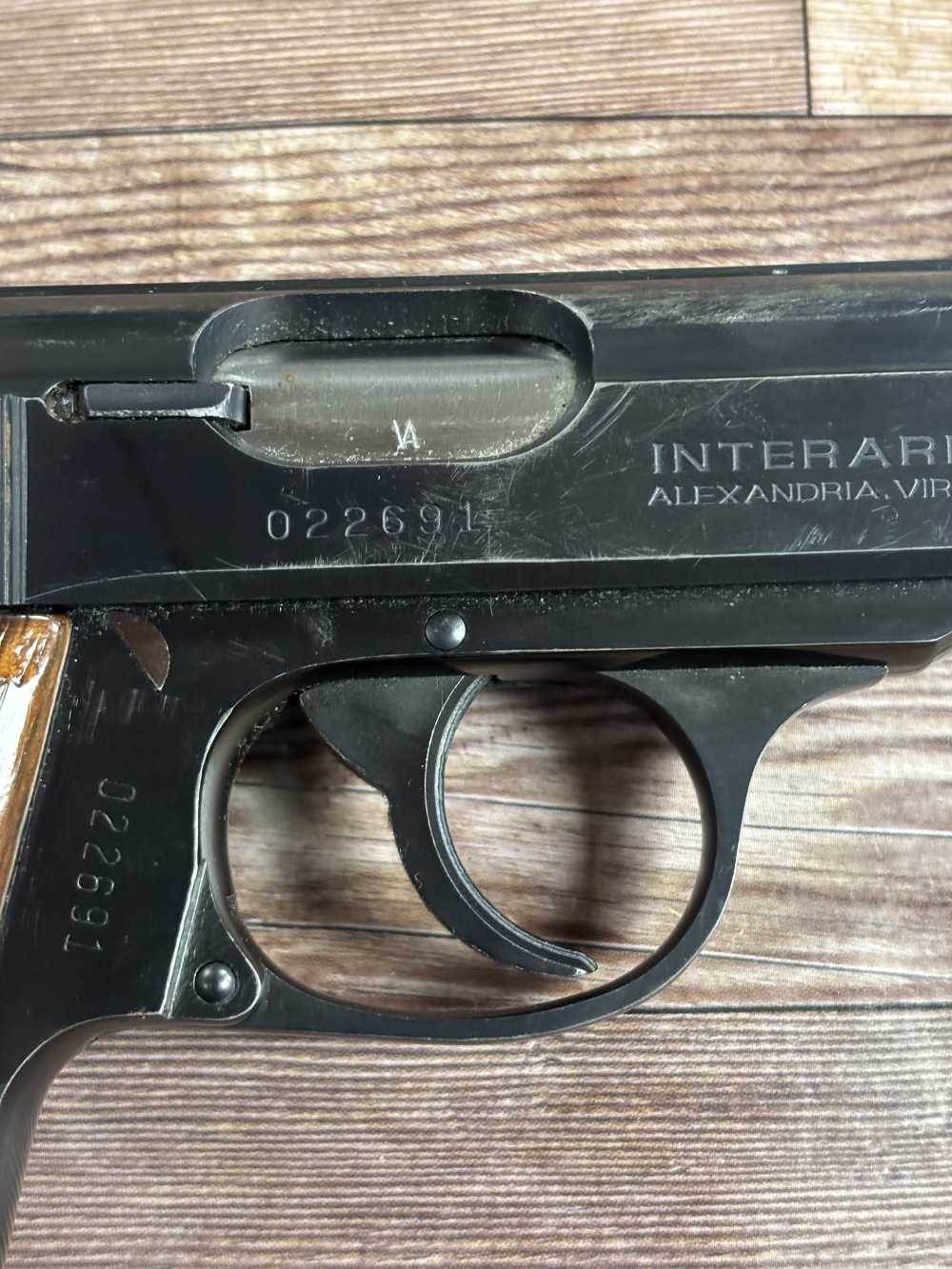 VINTAGE WALTHER PPK/S INTERARMS 380ACP PISTOL CUSTOM GRIPS NO RESERVE -img-4