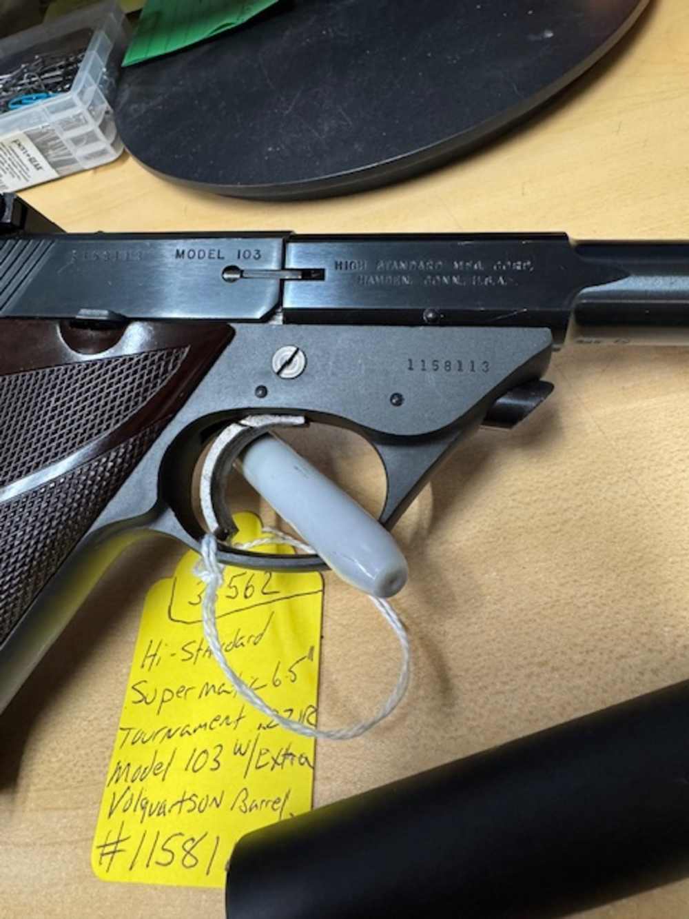 Hi-Standard Supermatic Tournament Model 103 .22lr Extra Barrel-img-9