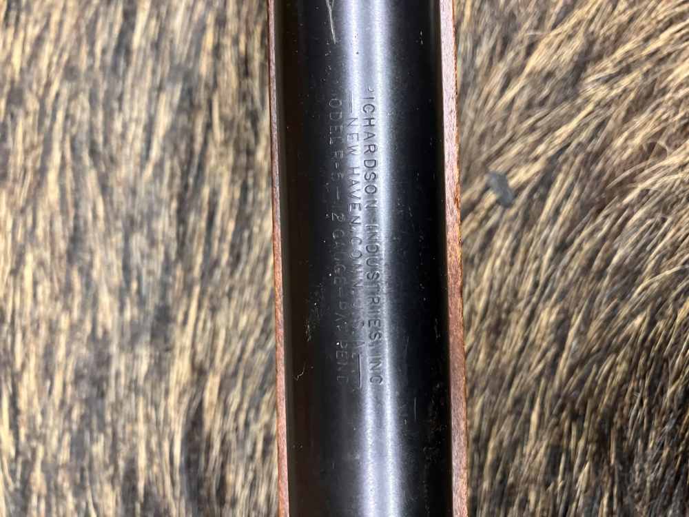 Rare Richardson model R 5 single shot slam fire shotgun -img-9
