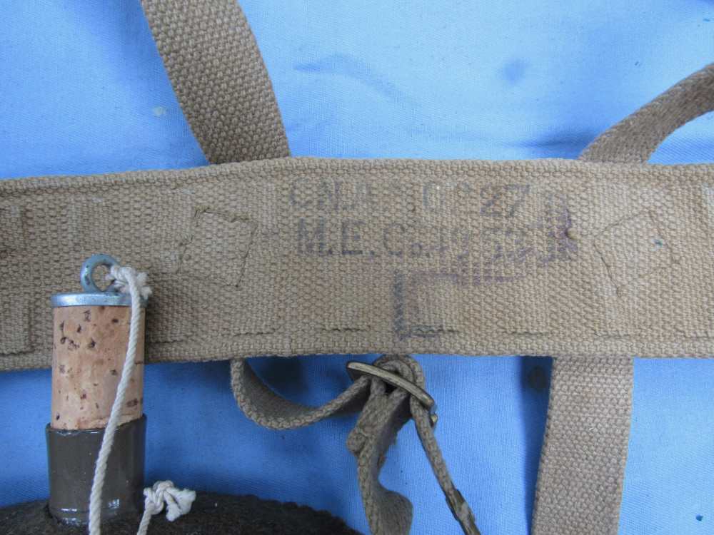  British P.37 Web Gear Set, with Canteen...Post WW2 with Brass Fittings-img-13