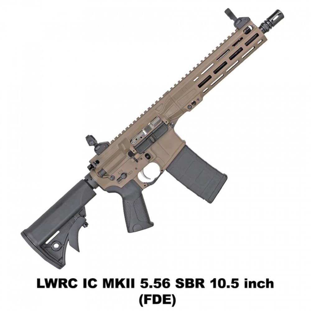 LWRC IC MKII 10.5" 5.56 NATO SBR FDE (ICMKIIR5CK10S)-img-0