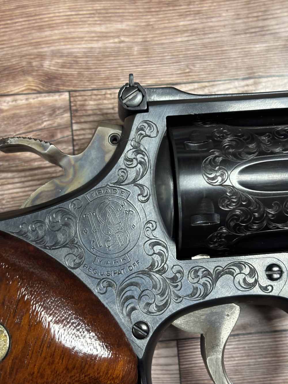 SMITH AND WESSON 19-3 ENGRAVED RARE PHILIP CRAVENER  357 REVOLVER NO RES!-img-4