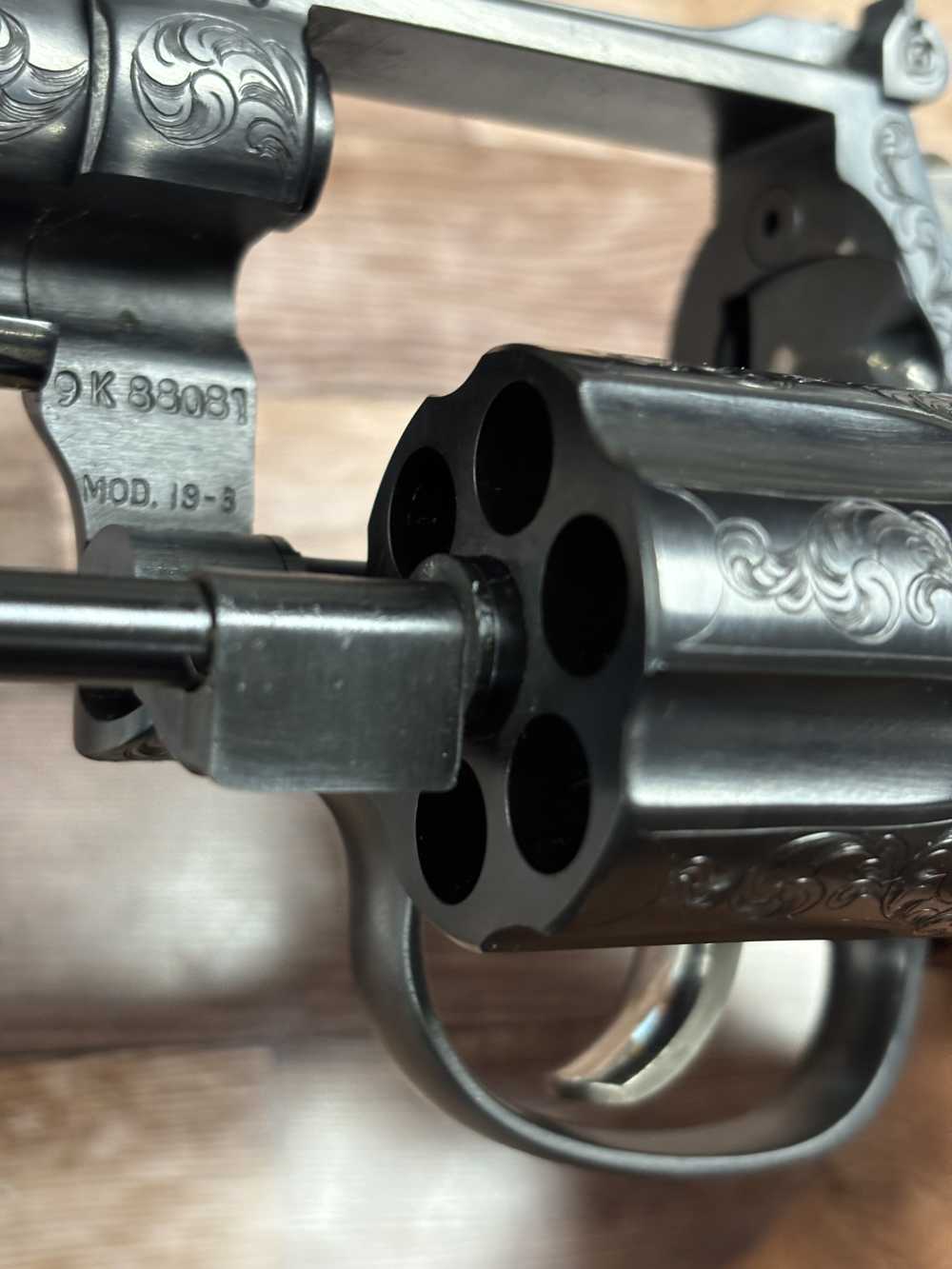 SMITH AND WESSON 19-3 ENGRAVED RARE PHILIP CRAVENER  357 REVOLVER NO RES!-img-33