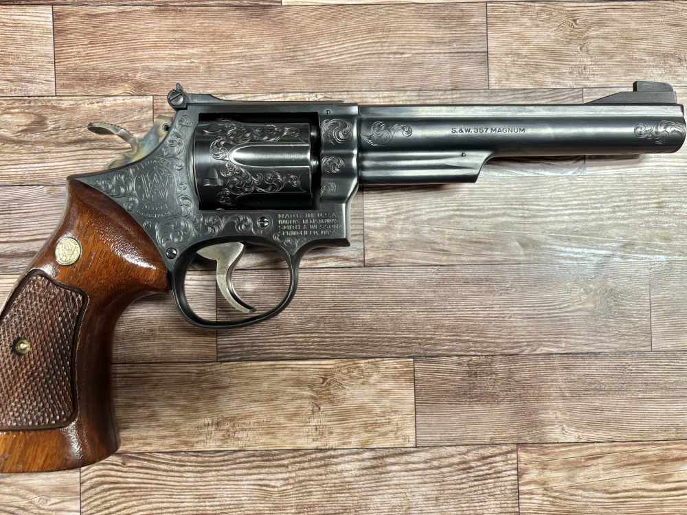 SMITH AND WESSON 19-3 ENGRAVED RARE PHILIP CRAVENER  357 REVOLVER NO RES!-img-1