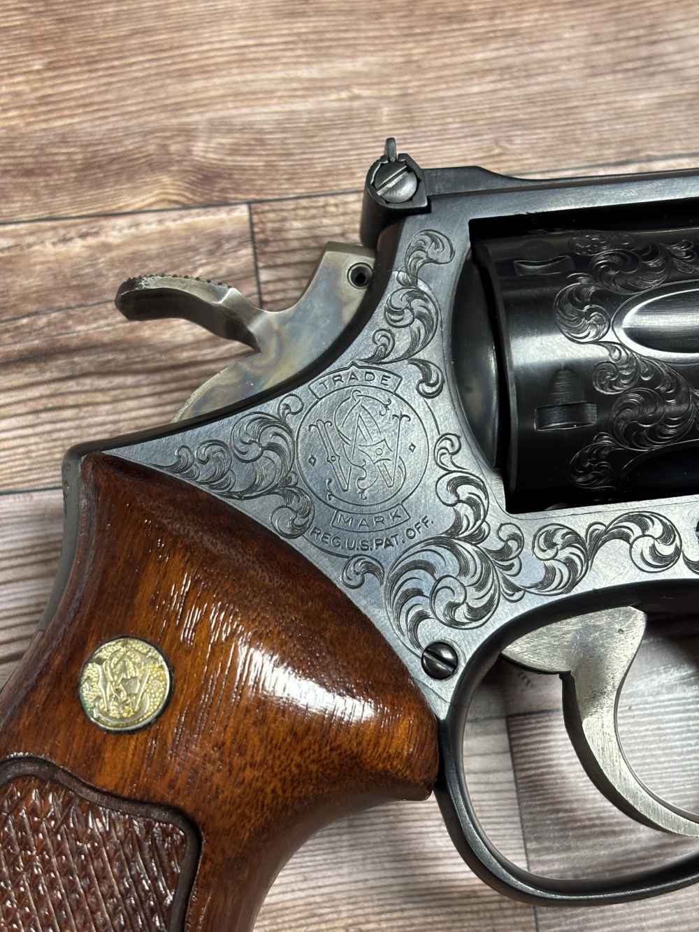 SMITH AND WESSON 19-3 ENGRAVED RARE PHILIP CRAVENER  357 REVOLVER NO RES!-img-3