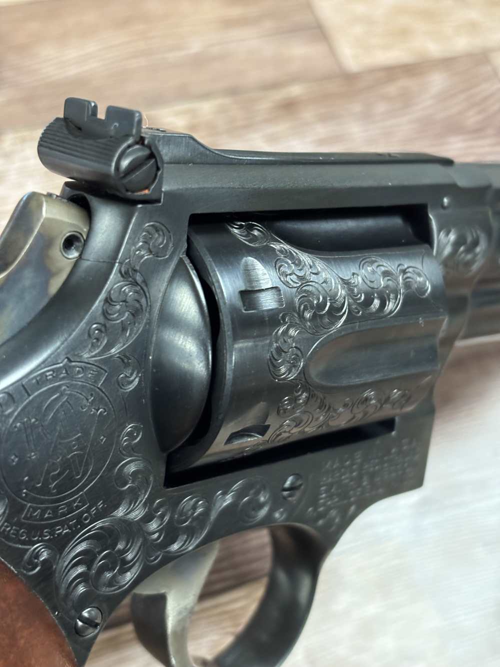SMITH AND WESSON 19-3 ENGRAVED RARE PHILIP CRAVENER  357 REVOLVER NO RES!-img-8