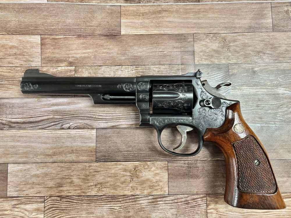 SMITH AND WESSON 19-3 ENGRAVED RARE PHILIP CRAVENER  357 REVOLVER NO RES!-img-0