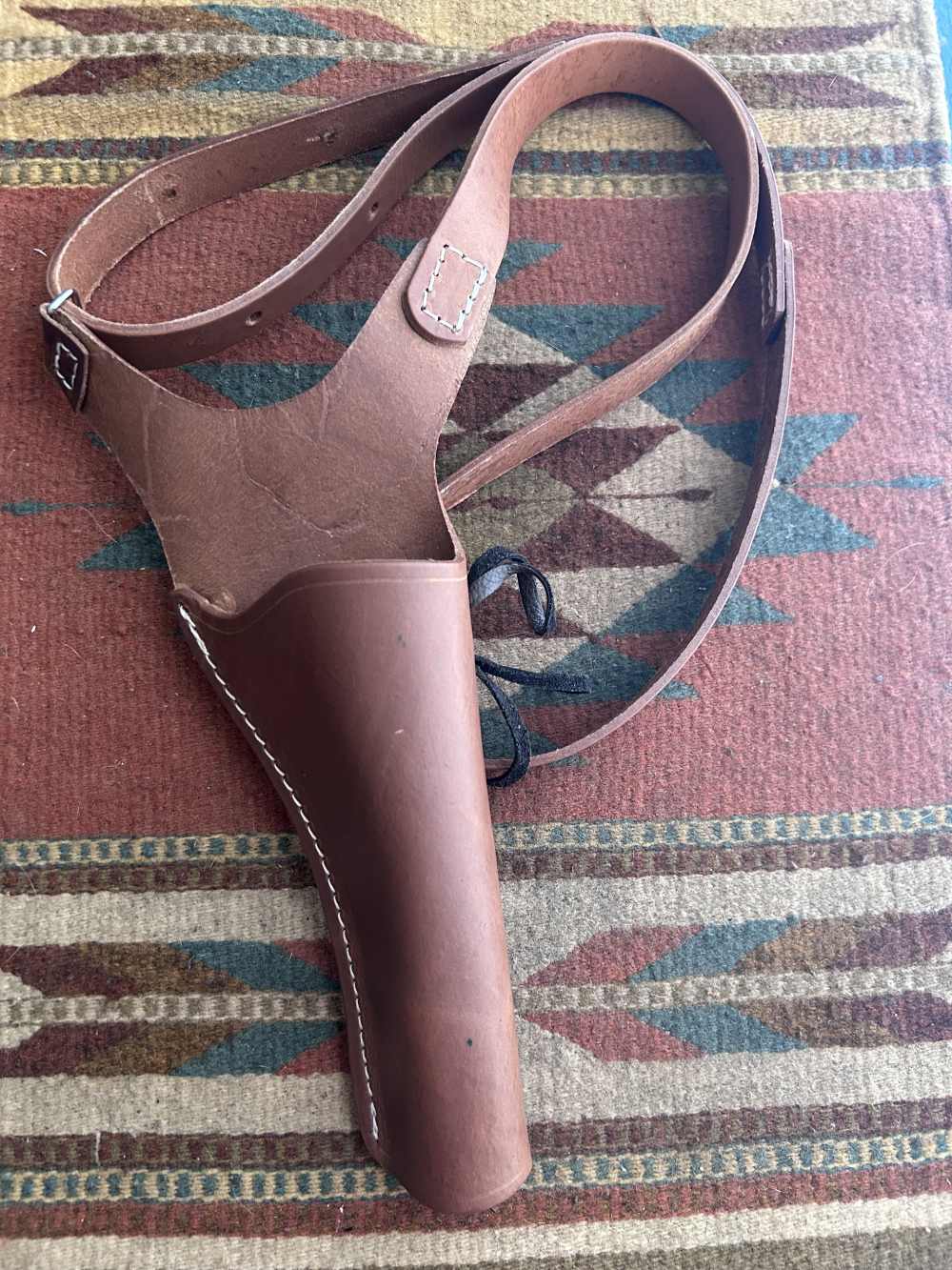 Leather Shoulder Sling Holster FITS Colt 1873 SAA Ruger Super Wrangler +-img-8
