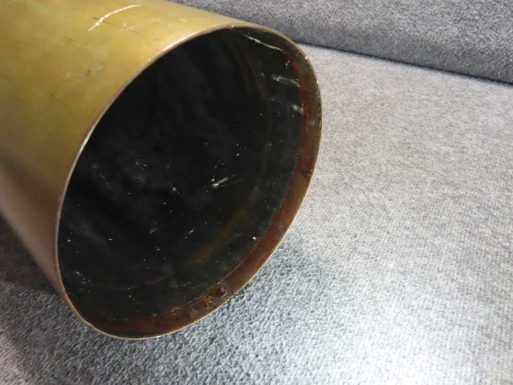 WWII US NAVY 5 INCH MKV .38 CALIBER BRASS SHELL CASE DATED 1945-img-8