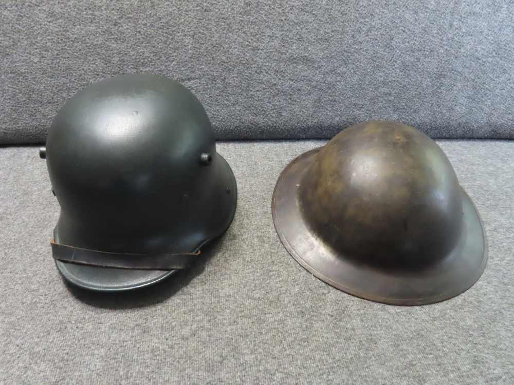WWI AMERICAN AND GERMAN HELMETS-DOUGHBOY AND MODEL 1916-img-10