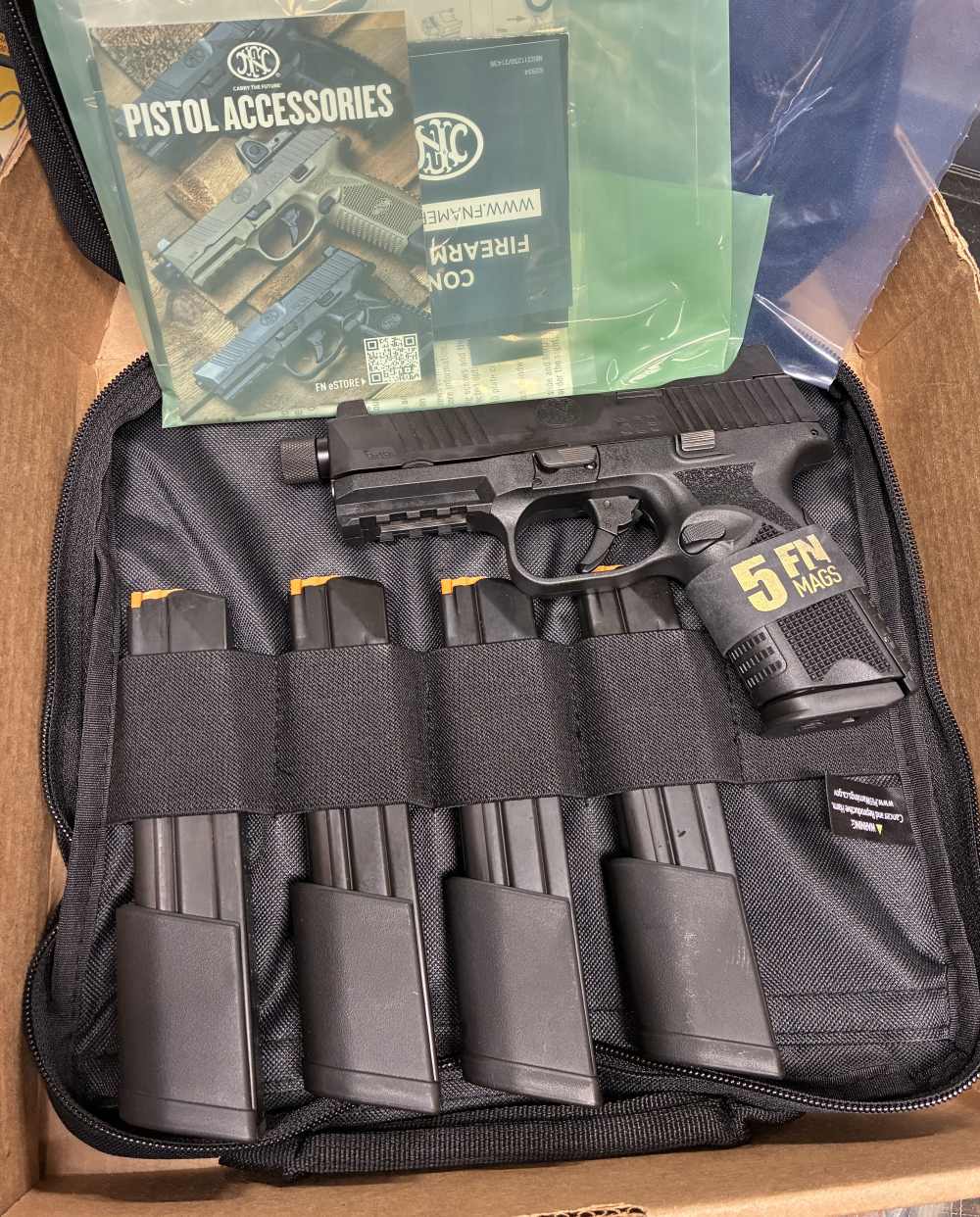 FN 509M Tactical 9mm 5 mags #66101711 4.5" threaded New(No card fees added)-img-0
