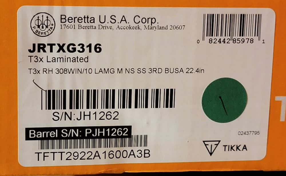 Tikka T3X 308 Win 3+1 22.40" Barrel Stainless Steel Metal Finish-img-16