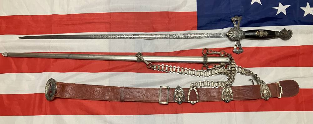 Post Civil War Fraternal Sword for Knights of ST. John.-img-0