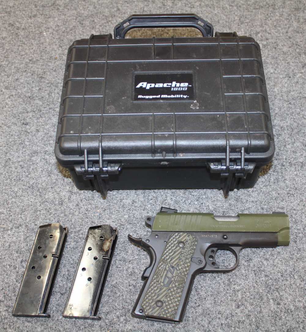 Taurus 1911 Officer .45 ACP ODG Semi Auto Pistol W/ Case & 2 Mags (USED)-img-0