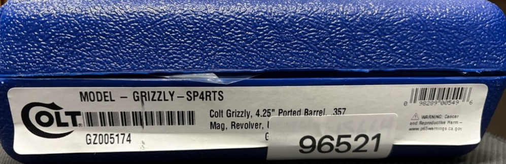 Colt Grizzly 357 magnum 4.25-Inch 6-Shot New In Box-img-2